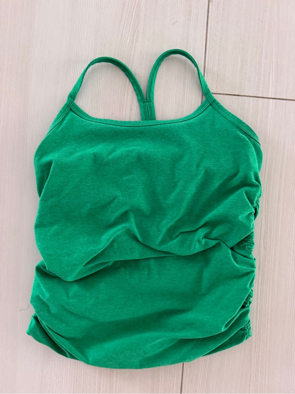 Beyond the Bump Green Ruched Active Top S